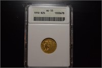 1910 Indian Head  $2.5 Gold  AU55