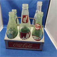 Metal Coke Crate & Misc. Bottles