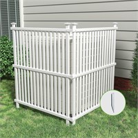 48H x 42W Vinyl Fence Privacy Screen  White