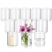Glasseam Glass Cylinder Vases for Centerpieces,...