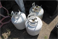 20 LB. PROPANE BOTTLES X3