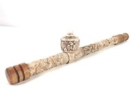 Decorated Carved Dragon Pipe