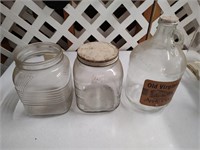 3 Glass Containers