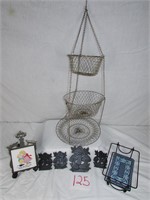 Mushroom Trivets - Hanging Metal Basket - Trivets