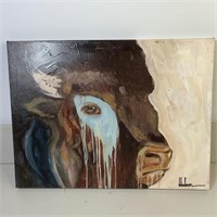 Hudson Head of an American buffalo Painting