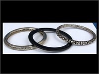 LOT OF THREE BANGLE BRACELETS