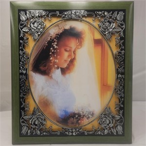 23.5" x 27.5" Metal & Wood Picture Frame, No