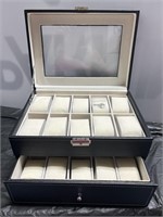 Black 20 slot watch case