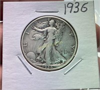 1936 SILVER WALKING LIBERTY HALF DOLLAR