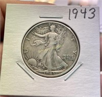 1943 SILVER WALKING LIBERTY HALF DOLLAR