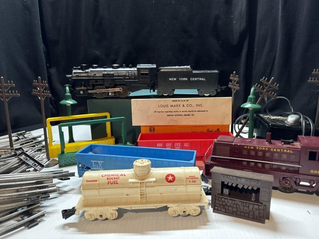 Vintage Louis Marx Train Set with two engines