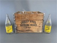 Vintage Wooden Case of Grilli’s Beer Bottles