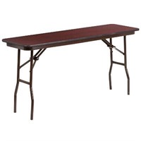 Flash Furniture 5ft Mahogany Folding Table