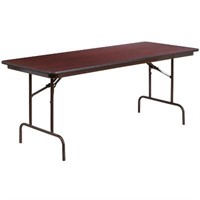 Flash Furniture 6-Ft Mahogany Fold Table