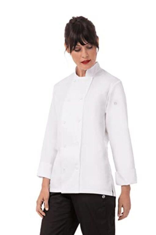 Small Chef Works Women's Sofia Chef Coat, White,