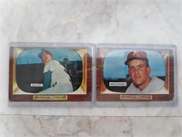 Qty (10) 1955 Bowman Baseball Cards