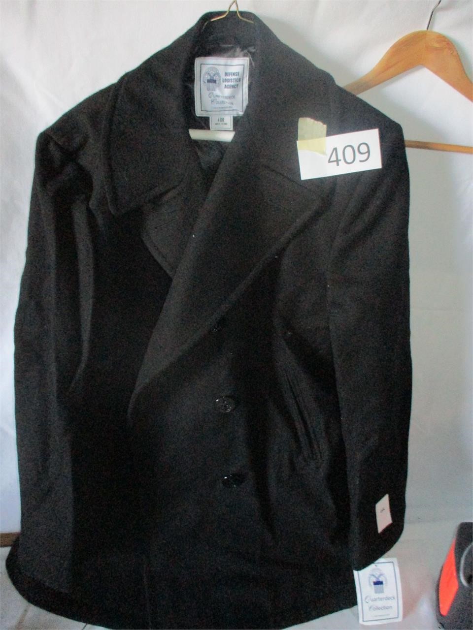 Black Wool Pea Coat 48R--NEW WITH TAG