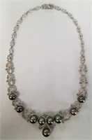 14K Gold Tahitian pearl & Diamond 17" necklace