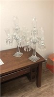 2 glass and Crystal chandeliers