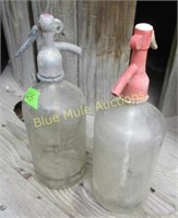 2 old seltzer bottles