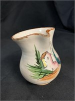 3 “ HAND-MADE HAND-PAINTED POTTERY CREAMER