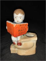 4 “ VINTAGE BOY ON TOILET READING BOOK ASHTRAY