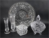 Lead Crystal Lidded Candy Dishes & Vases