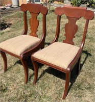 (2) Antique Mahogany Chairs