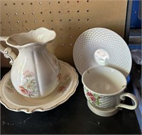 Mid Century Tea Cup, Saucer and Jug