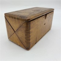 Antique Sewing Puzzle Style Box w/ Attatchments