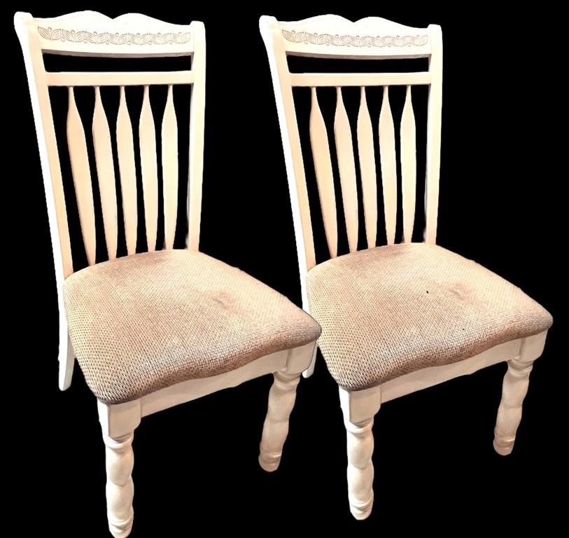 Beautiful Ivory Colored Upholstered Chairs