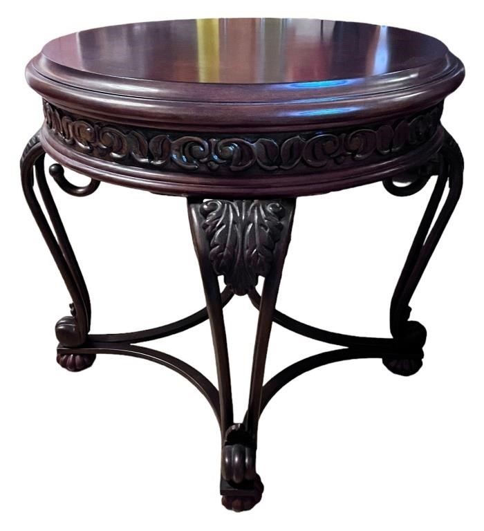 Stunning Wood & Iron Side Table