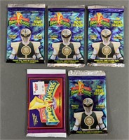5pc NIP 1994 MMPR Power Rangers Card Packs