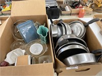 2 BOXES OF COOKWARE