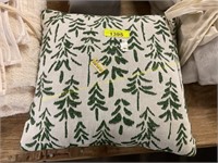 Woven Christmas Tree Throw Pillow