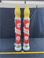 Vintage Blow Mold Candle Sticks
