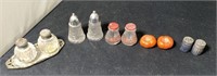 (5 sets) Vintage Salt & Pepper Shakers- 3 Glass,