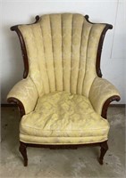 Vintage Fan Back Chair with Wood Accents #1