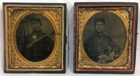 (2) Civil War Union Soldier Tintype Photographs –