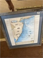 Vintage Jersey coat shipwrecks map 30x32