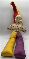 Vintage MCM Stuffed Clown Doll approx.25in tall