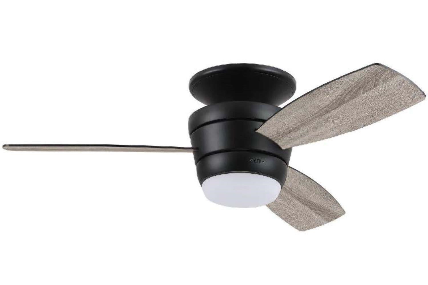 $120  Harbor Breeze 44-in Black LED Ceiling Fan
