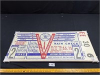 1942 World Series Canvas Display Ticket