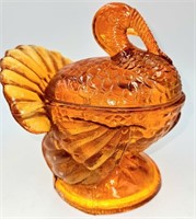 LE Smith Amber Glass Turkey