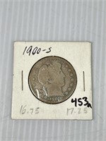 1900 S Barber Silver Half Dollar