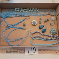 Blue Jewelry Box Lot