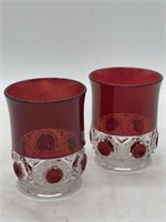 Antique EAPG Set of Glass Tumblers 4"