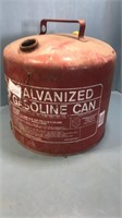 Red gas can galvanized