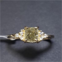 $6120 14K  Diamond (1Ct,I3,Fancy Light Greenish Ye
