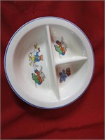 Crown Pottery child's food dish.